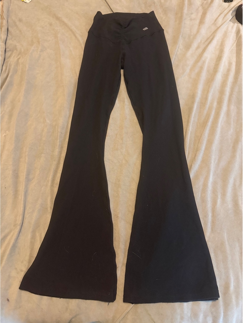 Offline by Aerie Black waffle Flared Leggings Size M
